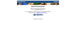 Desktop Screenshot of eproof.aptaracorp.com