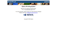 Tablet Screenshot of eproof.aptaracorp.com